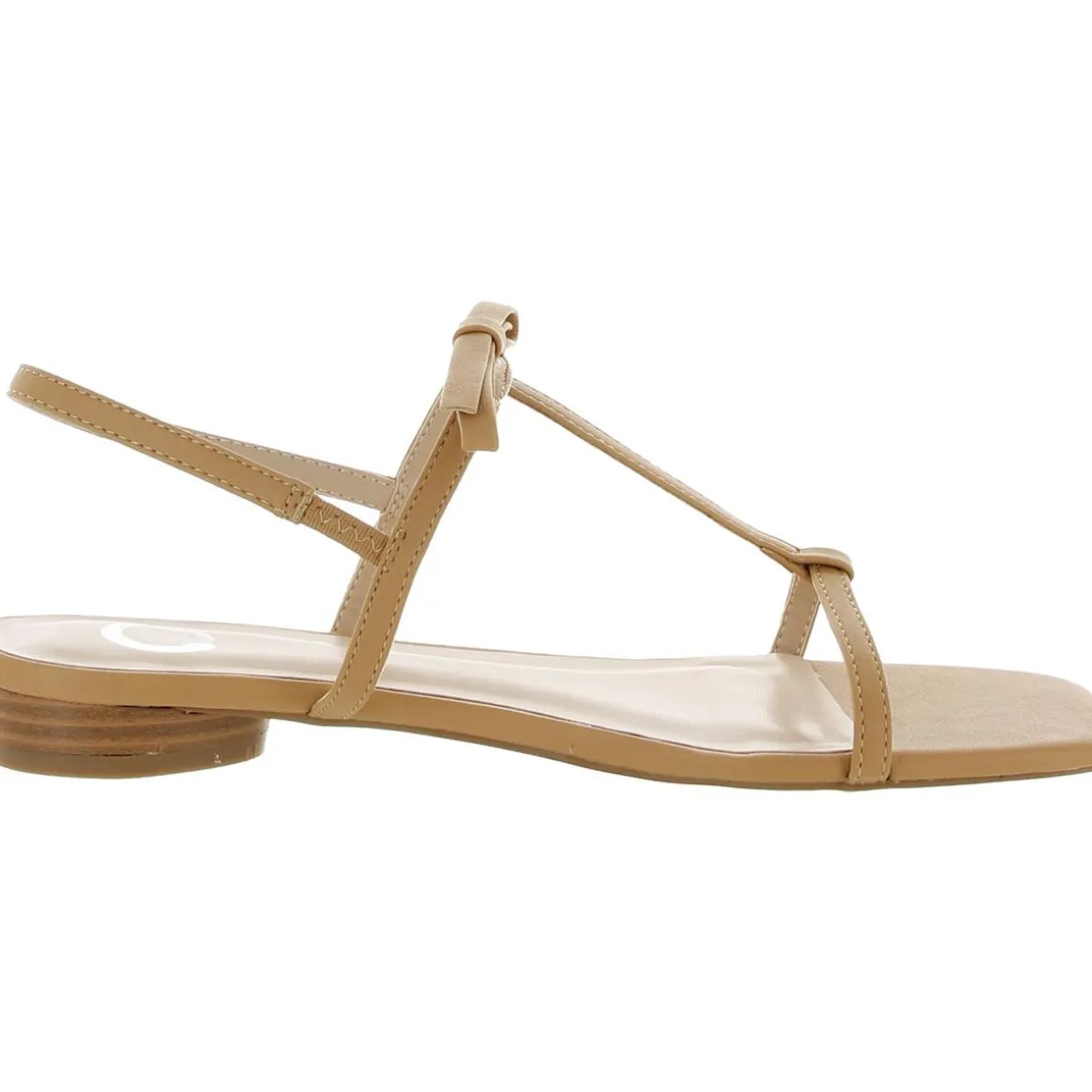 Zaidda Faux Leather Slip On Strappy Sandals