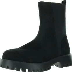 Zalika Zipper Faux Suede Chelsea Boots