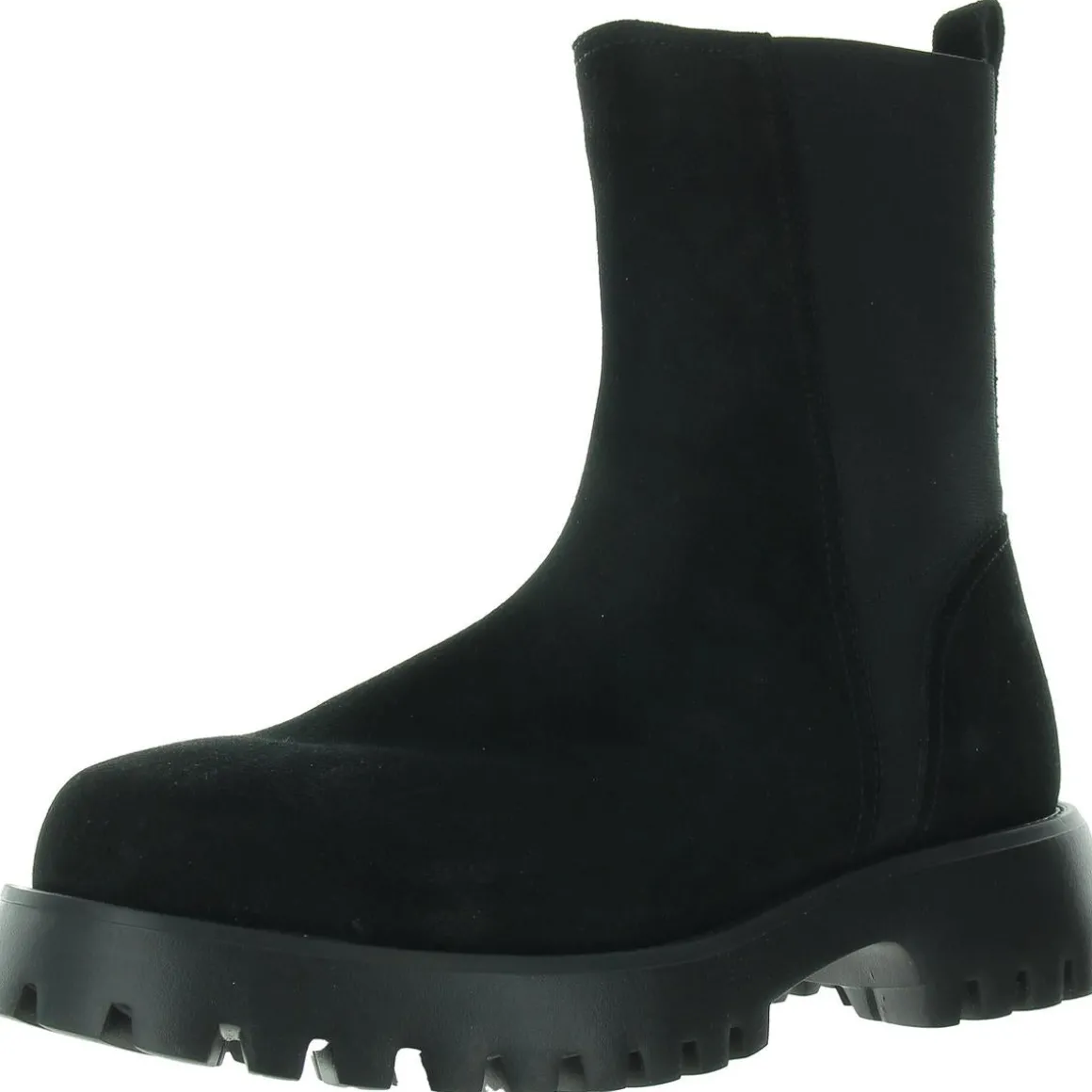 Zalika Zipper Faux Suede Chelsea Boots