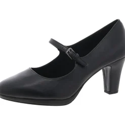 Zest Faux Leather Buckle Mary Jane Heels