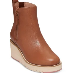 ZG City Wedge Side Leather Ankle Boots