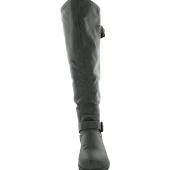 Zip Up Buckle Knee-High Boots