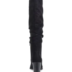 Zip Up Pointed Toe Knee-High Boots