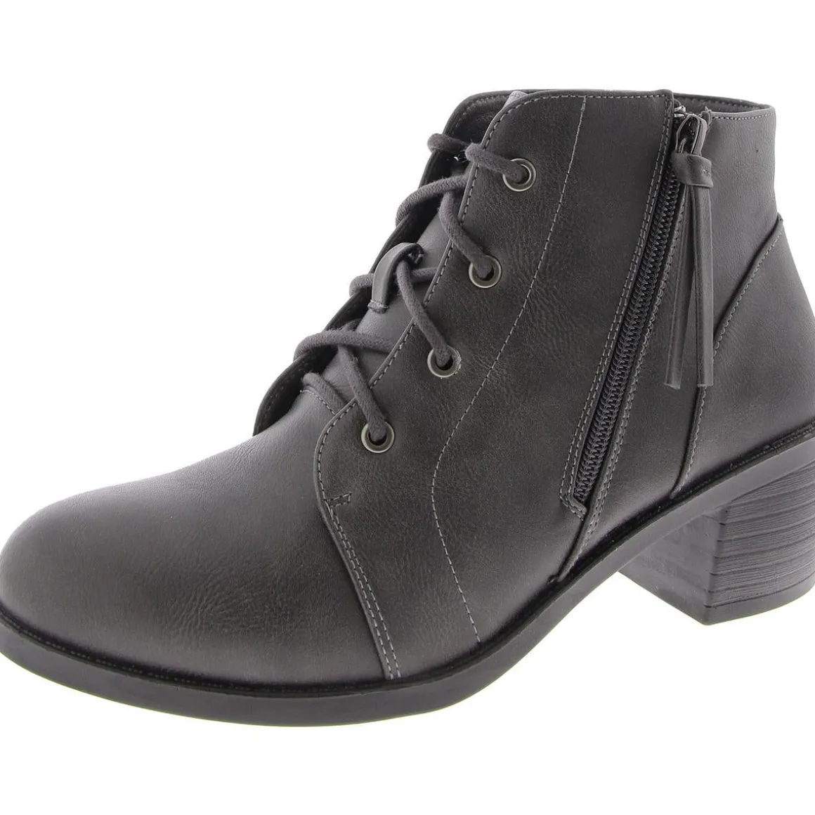 Zip Up Round Toe Booties