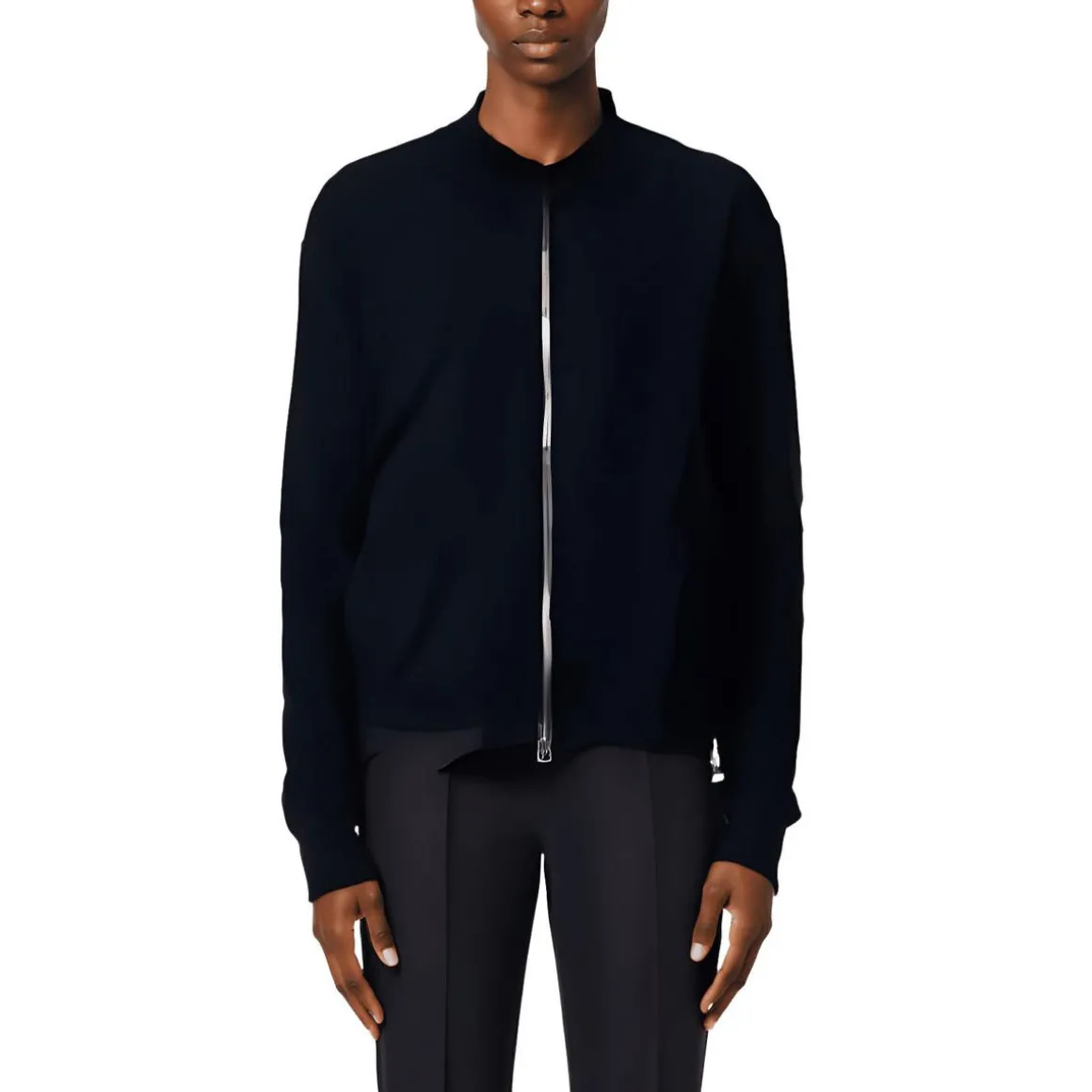 Zipper Cotton Sweatshirt