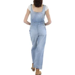 Zipper Denim Overall Jeans