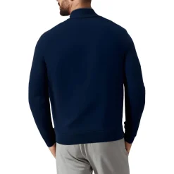 Zipper Extra Fine Merino Wool Mock Turtleneck Sweater