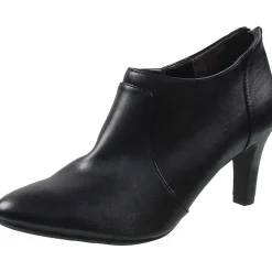 Zipper Faux Leather Ankle Boots