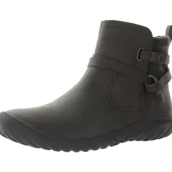 Zipper Faux Leather Booties