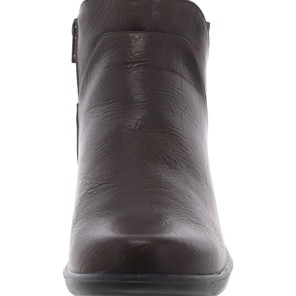 Zipper Faux Leather Booties