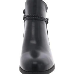 Zipper Faux Leather Booties