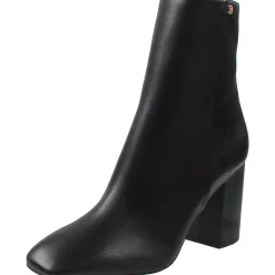 Zipper Faux Leather Mid-Calf Boots