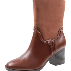 Zipper Faux Leather Mid-Calf Boots