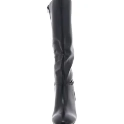 Zipper Faux Leather Mid-Calf Boots
