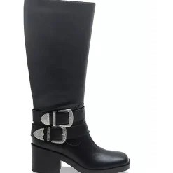 Zipper Faux Leather Motorcycle Boots