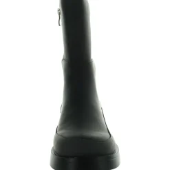 Zipper Faux Leather Wedge Boots