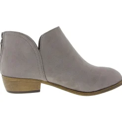 Zipper Faux Suede Ankle Boots