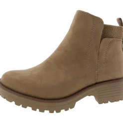 Zipper Faux Suede Ankle Boots