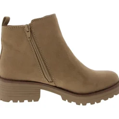 Zipper Faux Suede Ankle Boots