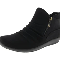 Zipper Faux Suede Ankle Boots