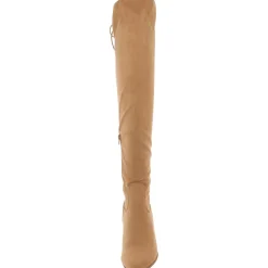 Zipper Faux Suede Knee-High Boots