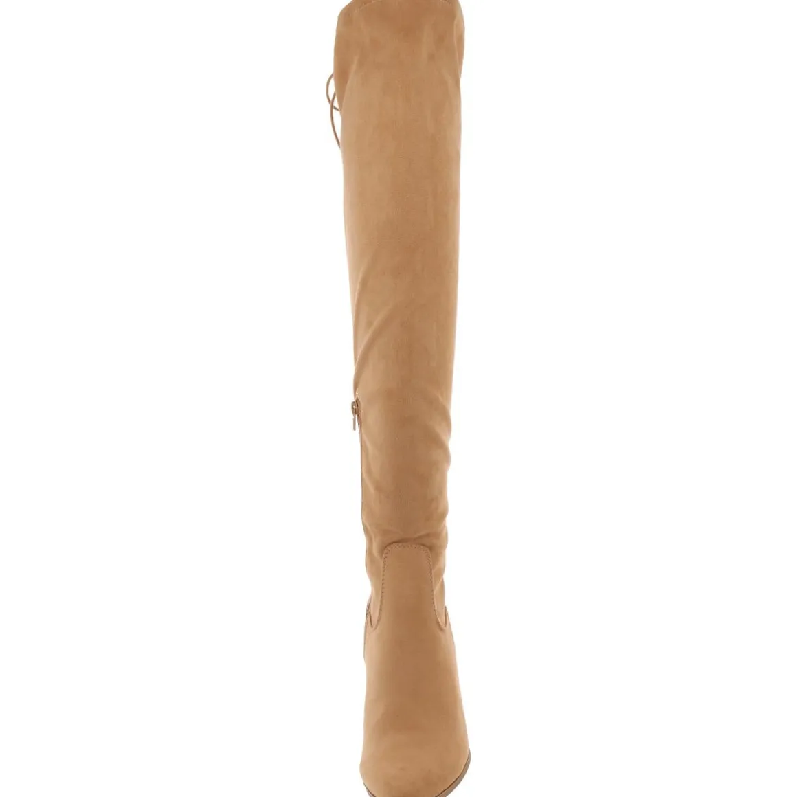 Zipper Faux Suede Knee-High Boots