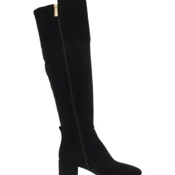 Zipper Faux Suede Knee-High Boots