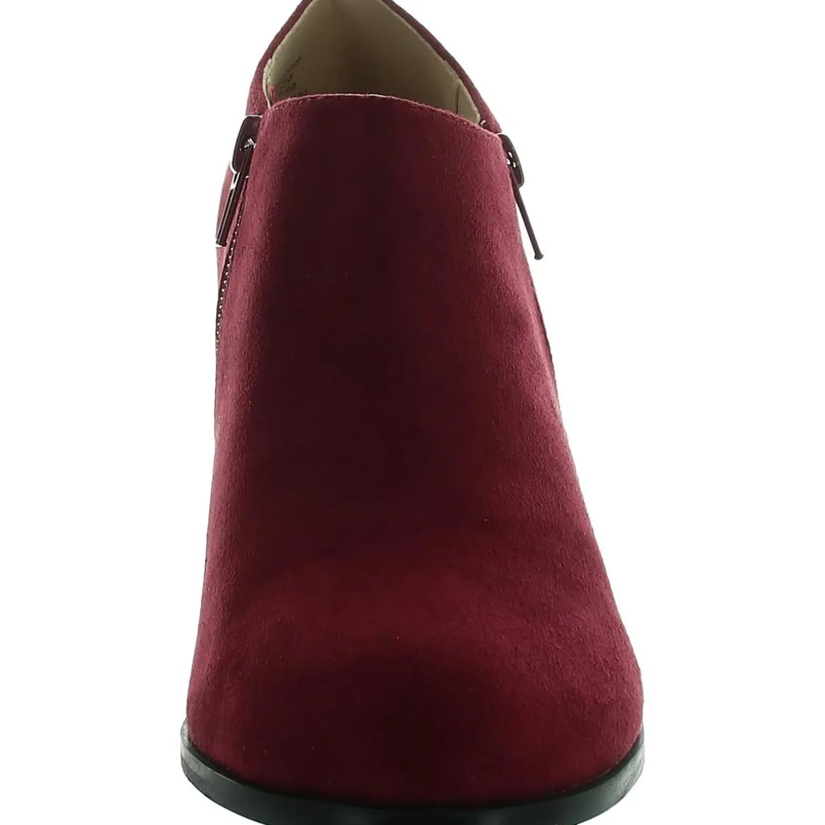 Zipper Faux Suede Shooties