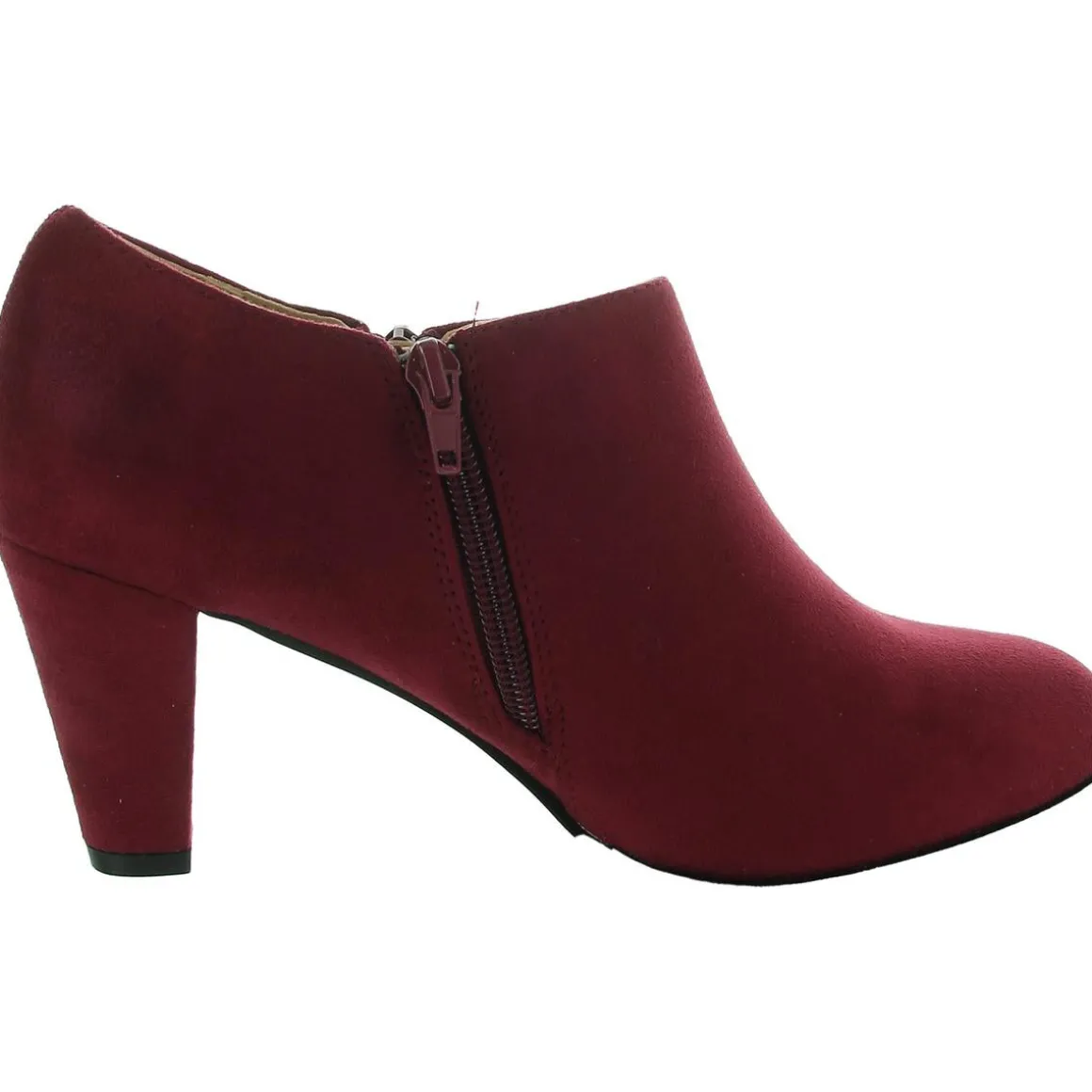 Zipper Faux Suede Shooties