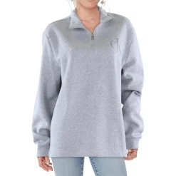 Zipper Fleece Mock Turtleneck Sweater