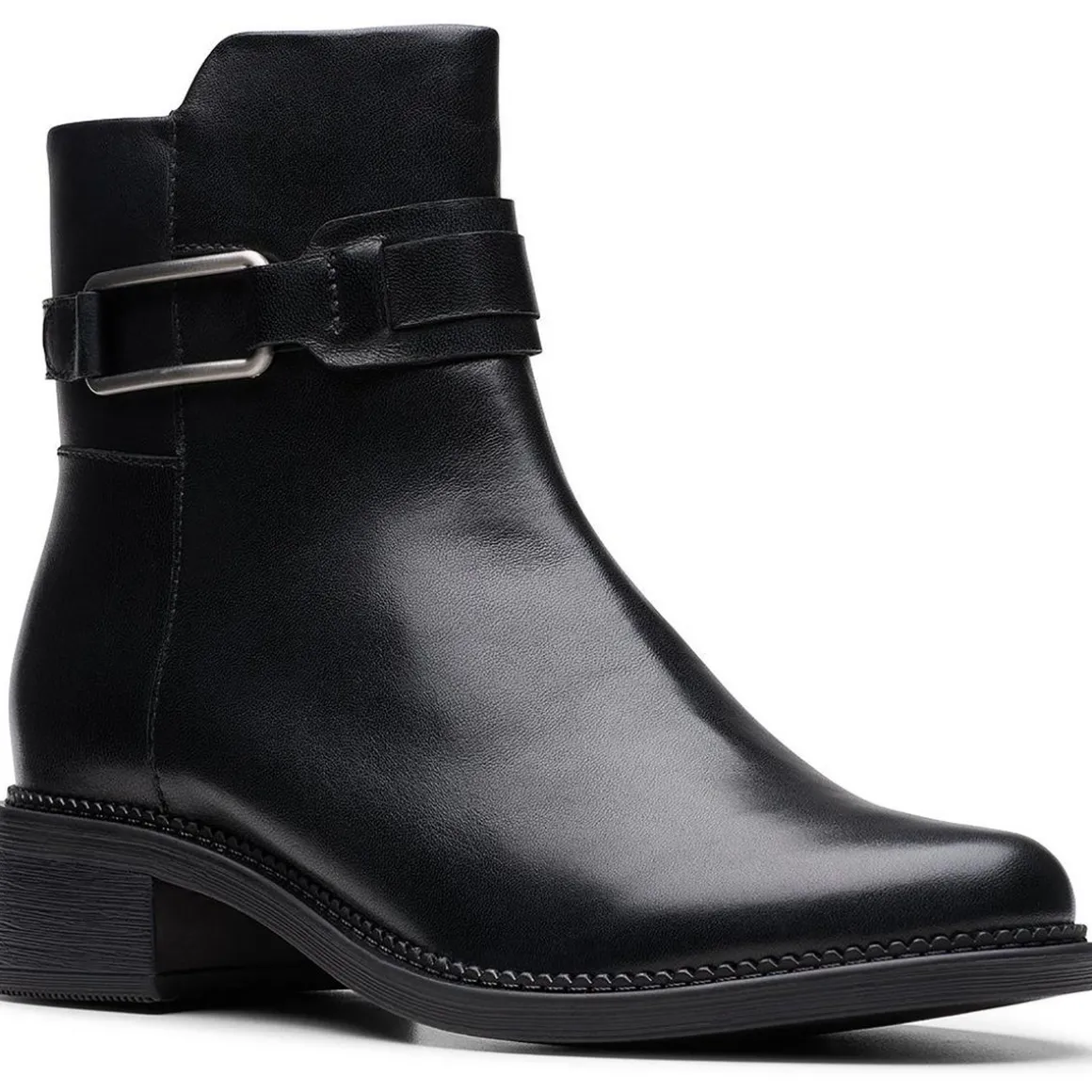 Zipper Leather Ankle Boots