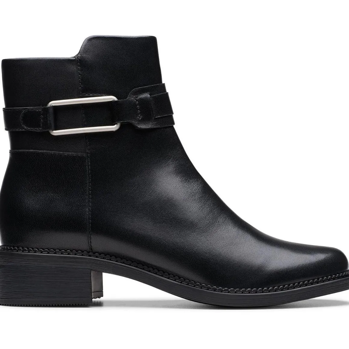 Zipper Leather Ankle Boots