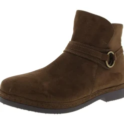 Zipper Leather Ankle Boots