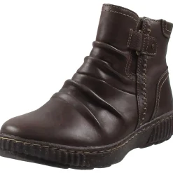 Zipper Leather Ankle Boots