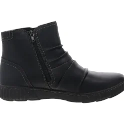 Zipper Leather Ankle Boots