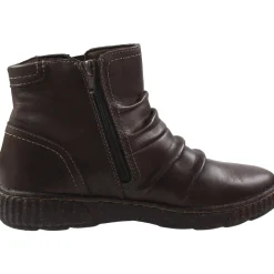 Zipper Leather Ankle Boots