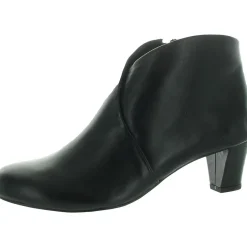 Zipper Leather Booties