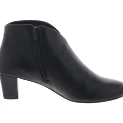 Zipper Leather Booties