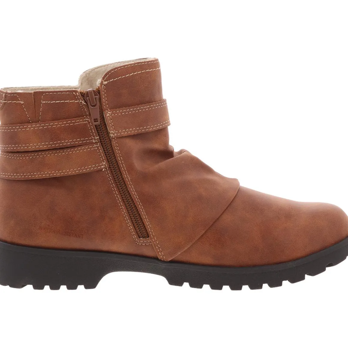 Zipper Leather Booties