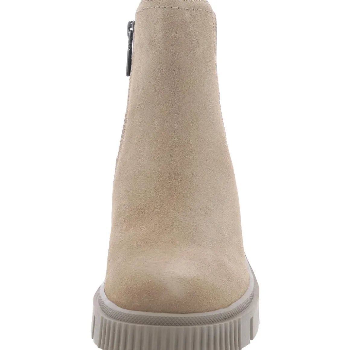 Zipper Leather Chelsea Boots