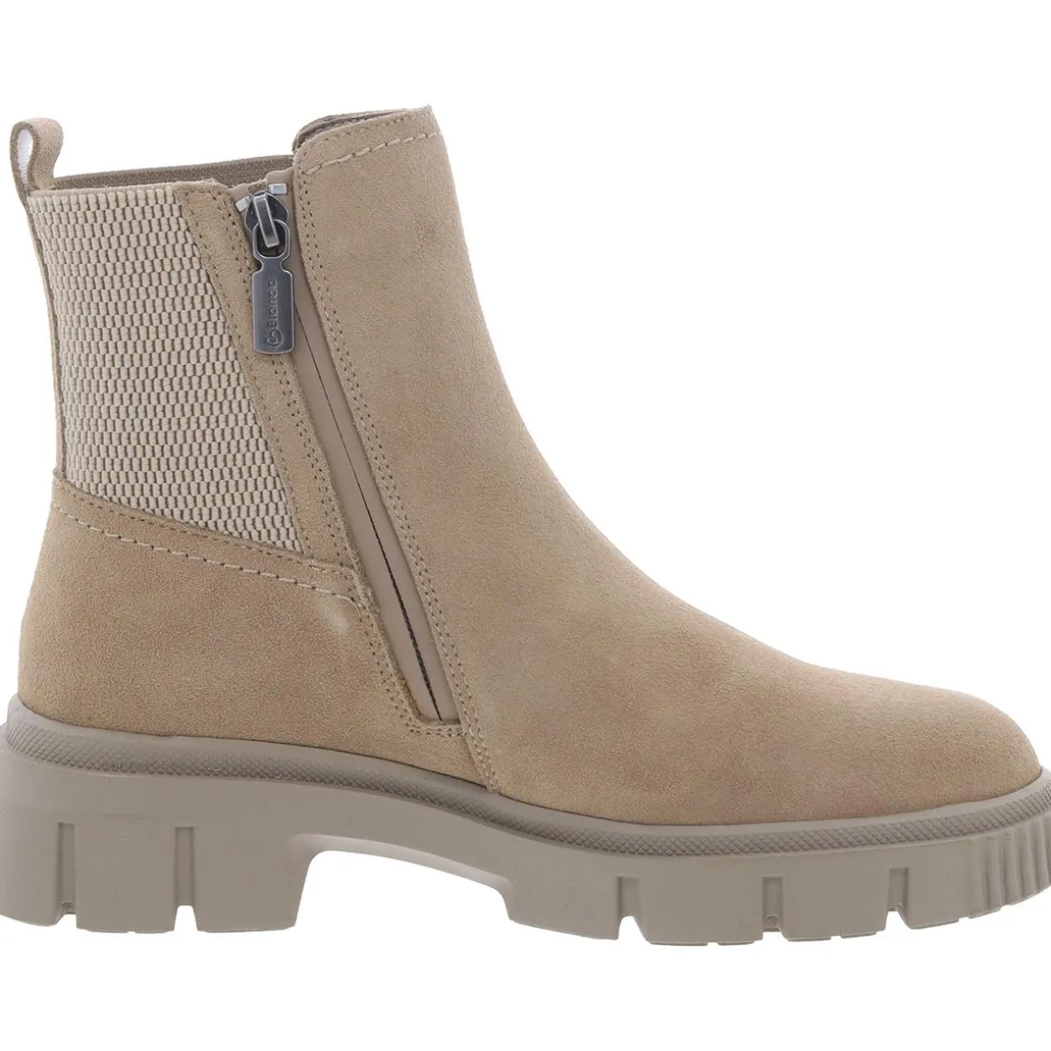 Zipper Leather Chelsea Boots