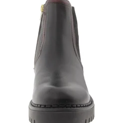 Zipper Leather Chelsea Boots
