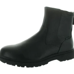 Zipper Leather Chukka Boots