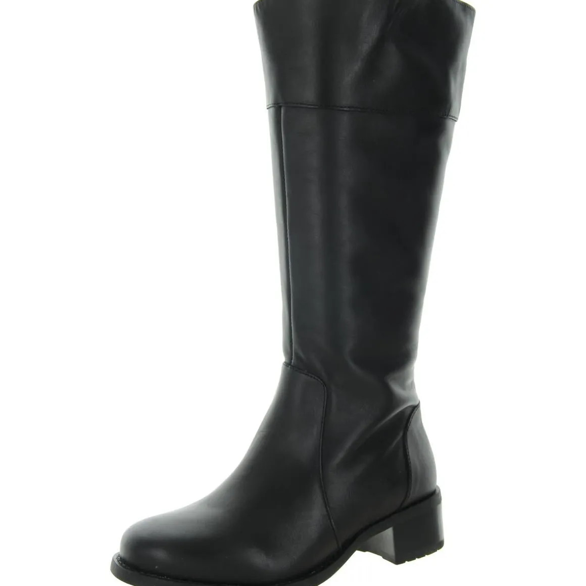 Zipper Leather Knee-High Boots
