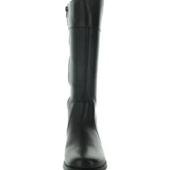 Zipper Leather Knee-High Boots