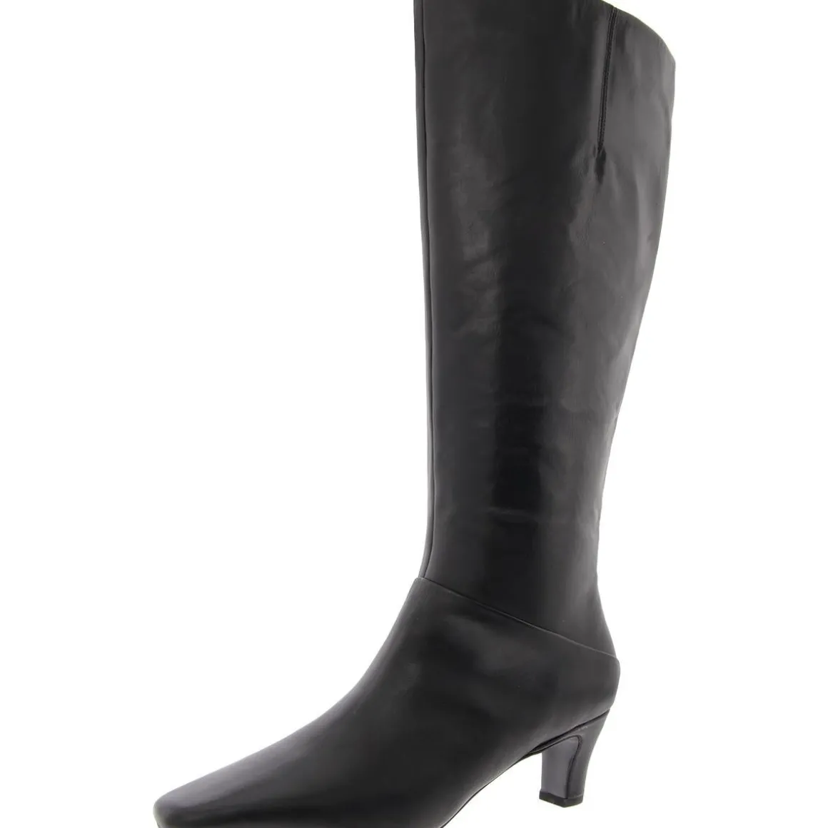 Zipper Leather Knee-High Boots