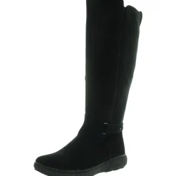 Zipper Leather Knee-High Boots