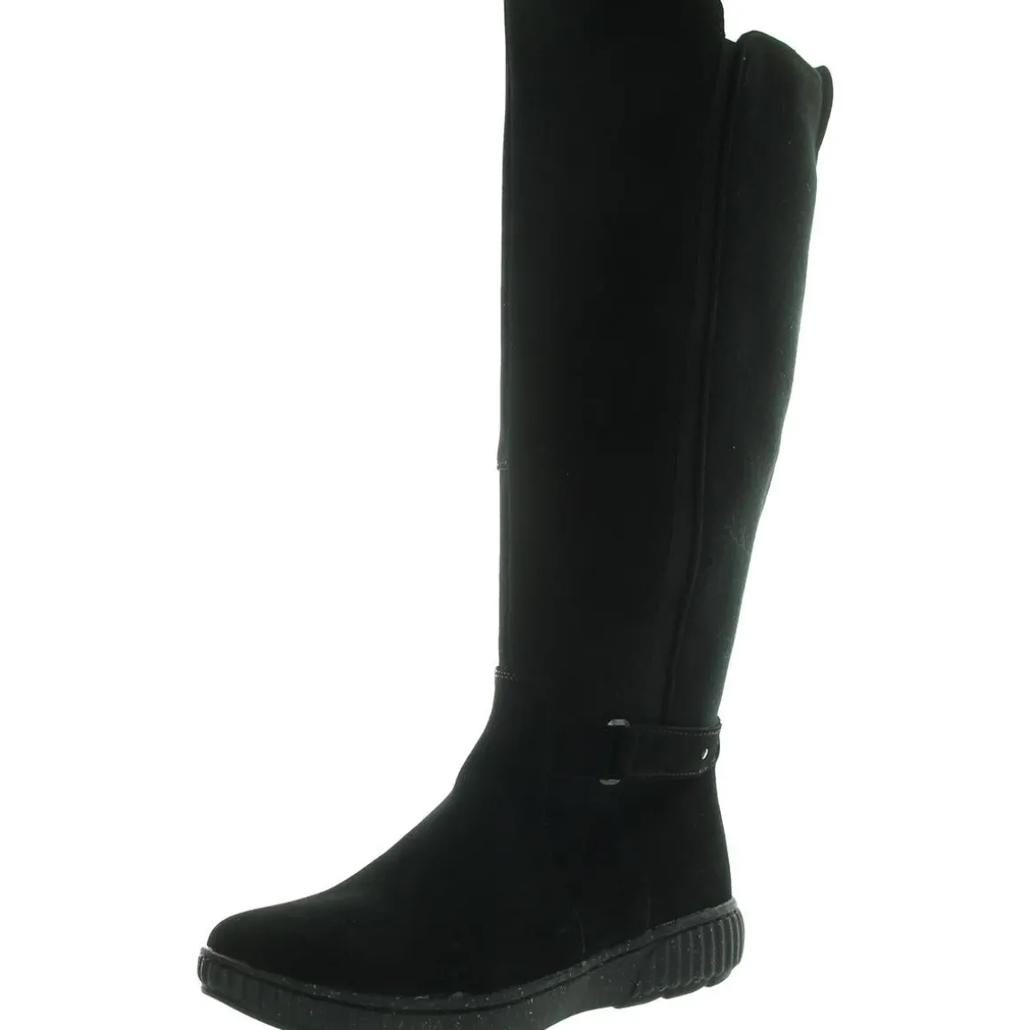 Zipper Leather Knee-High Boots