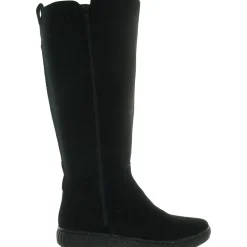 Zipper Leather Knee-High Boots