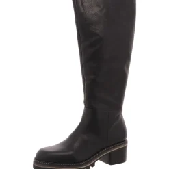 Zipper Leather Knee-High Boots